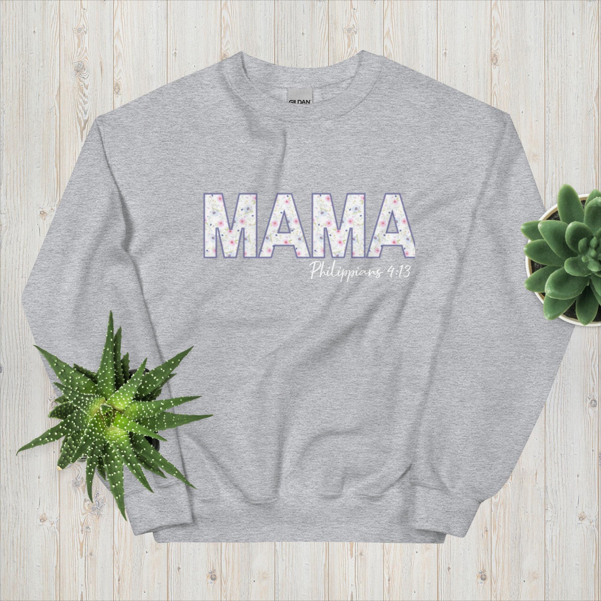 MAMA Philippians 4:13 sweatshirt - Giggles & Baskets