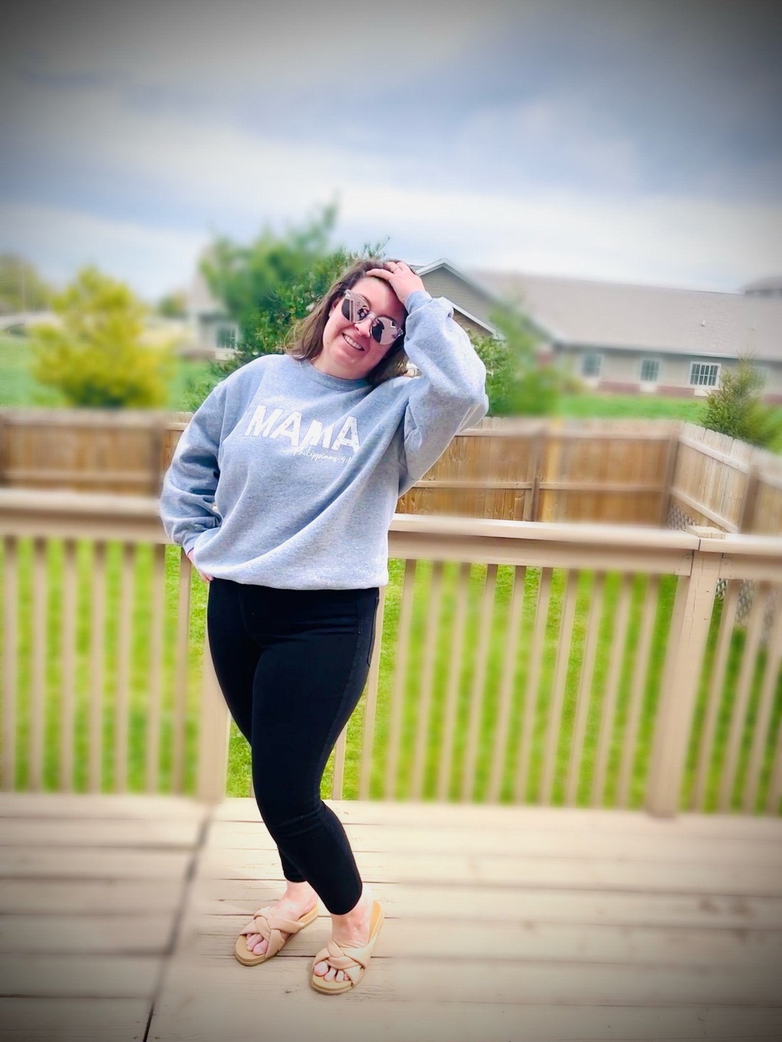 MAMA Philippians 4:13 sweatshirt - Giggles & Baskets