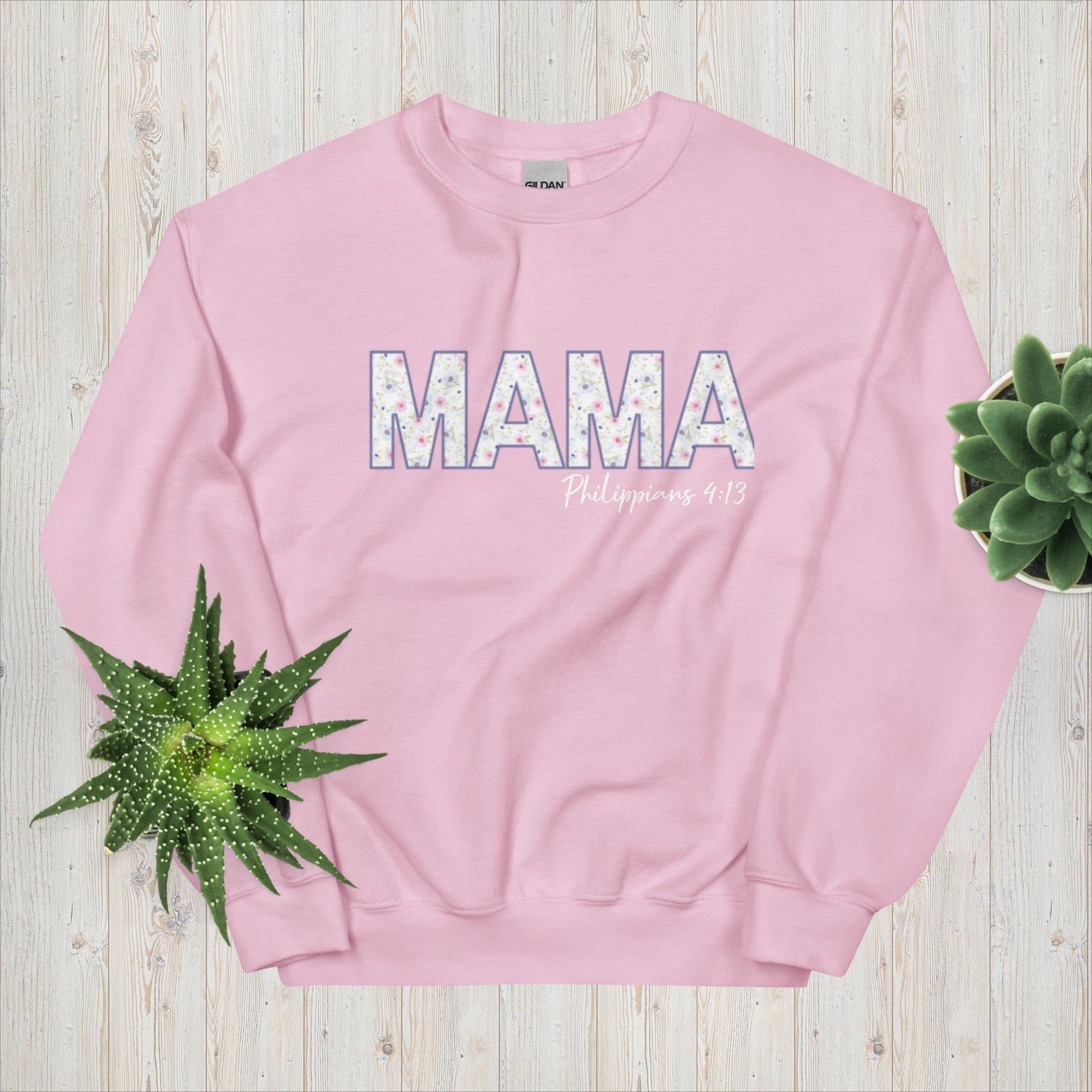 MAMA Philippians 4:13 sweatshirt - Giggles & Baskets