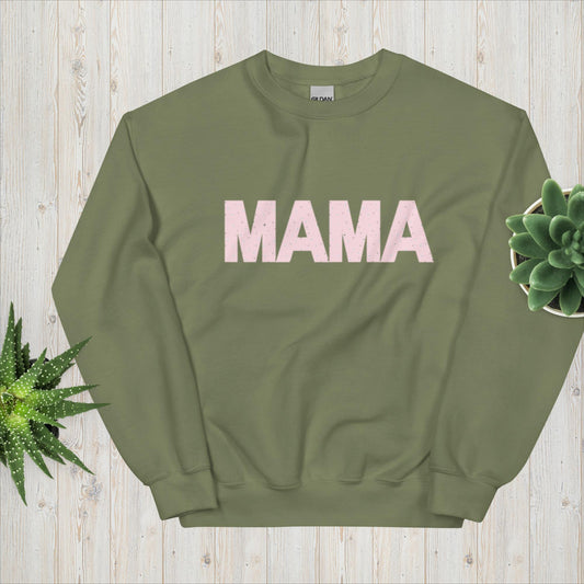 MAMA pink/green floral print - Giggles & Baskets