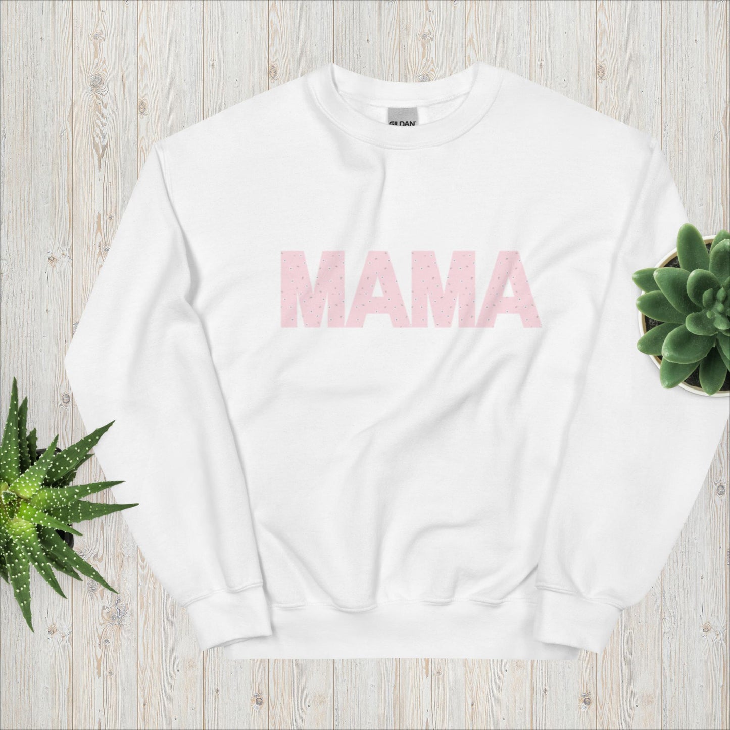 MAMA pink/green floral print - Giggles & Baskets