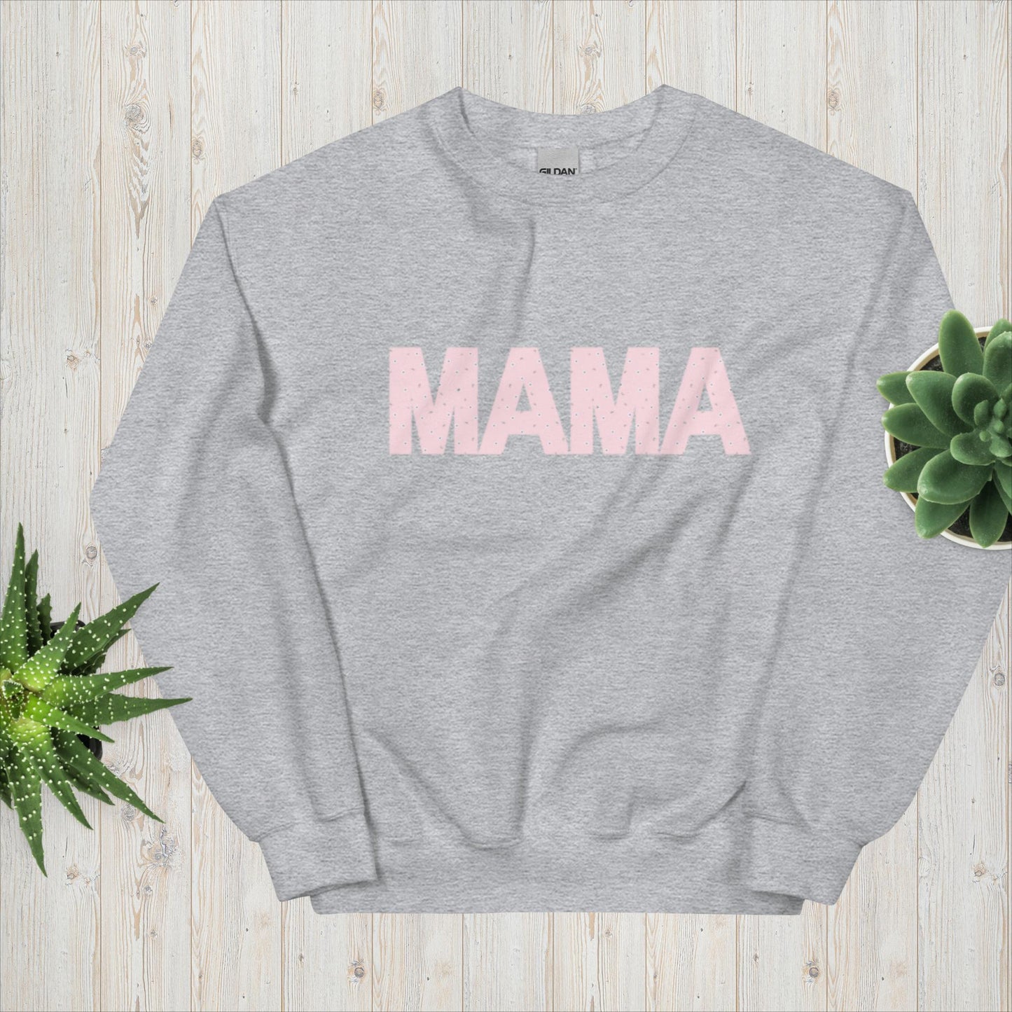 MAMA pink/green floral print - Giggles & Baskets