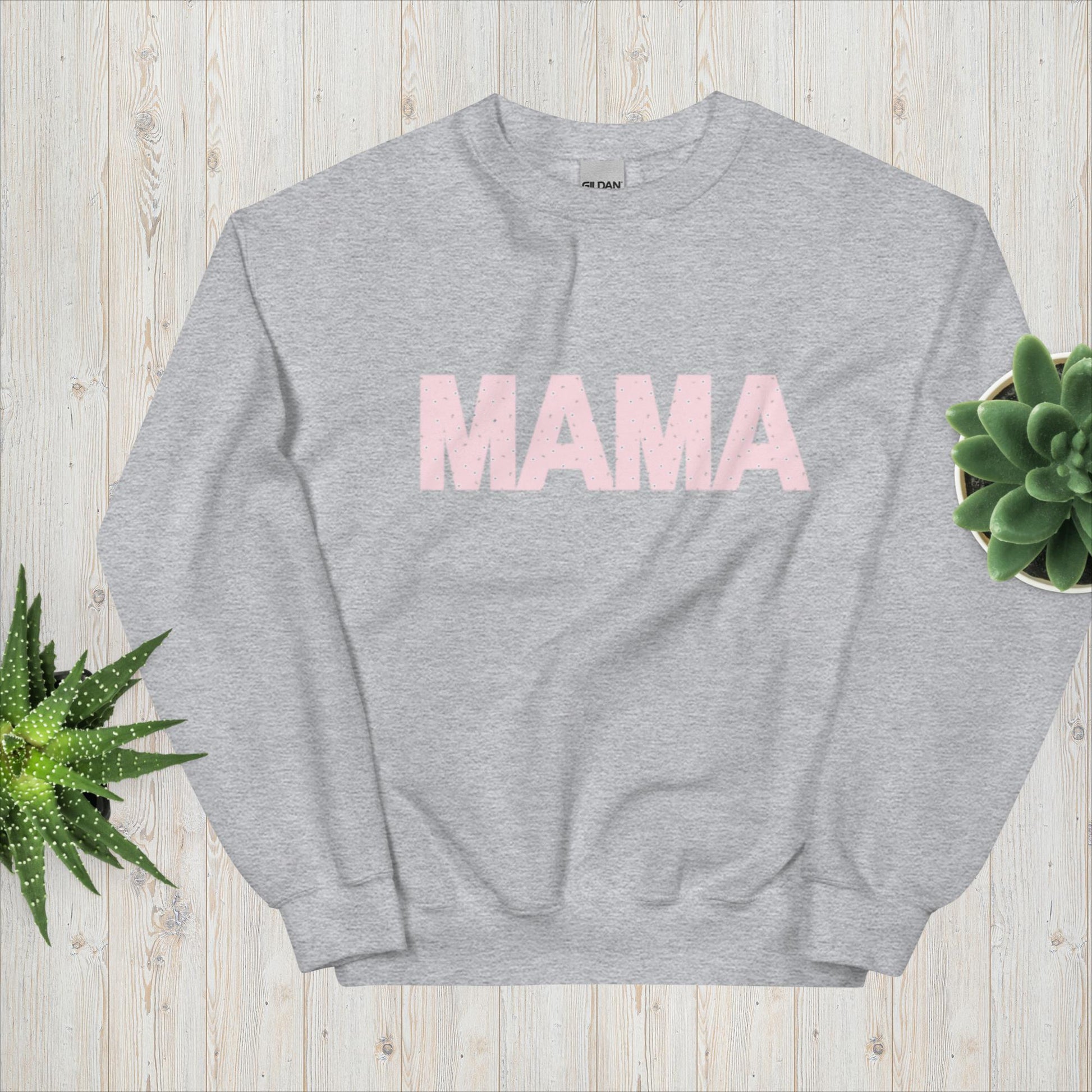 MAMA pink/green floral print - Giggles & Baskets